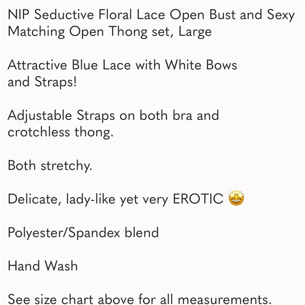 💛Beautiful Floral Lace Open Bust Bra & Sexy Matching Open Thong Set - Picture 9 of 10